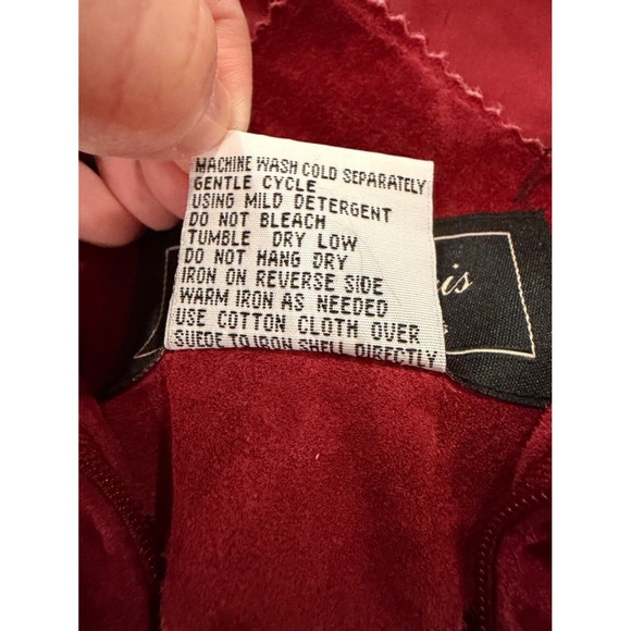 Terry Lewis Classic Luxuries Suede Leather Jacket Pants Set Red Women's L NWT - Picture 10 of 16